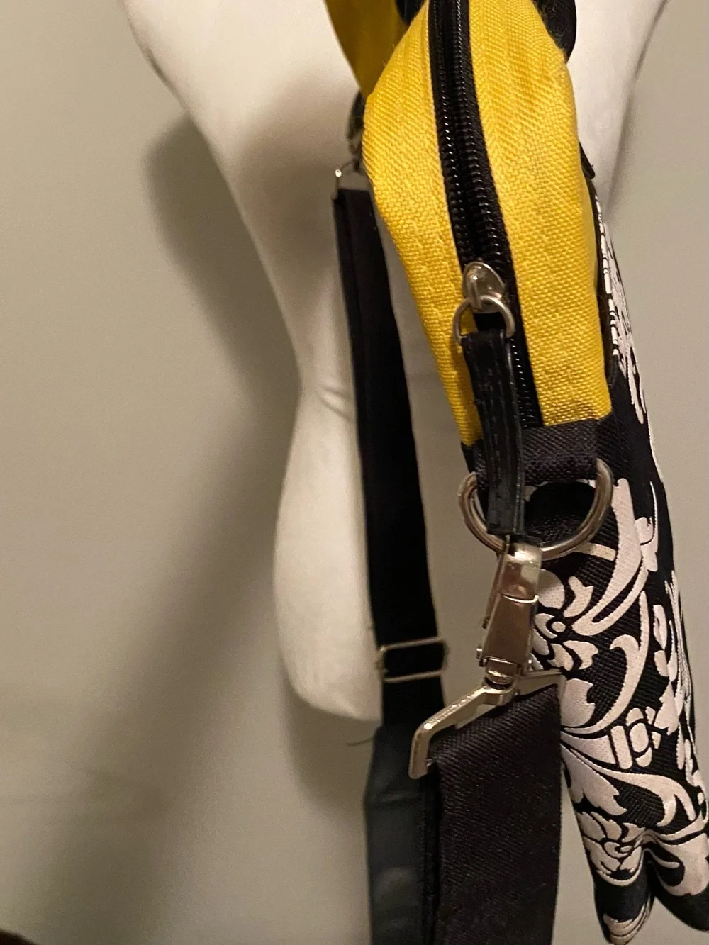 Yellow & Black Patterned Women’s Laptop Bag by Jackie